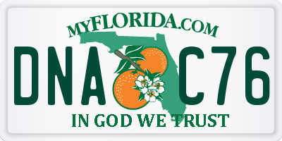 FL license plate DNAC76