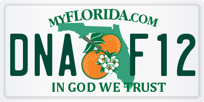 FL license plate DNAF12