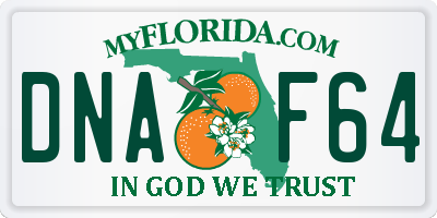 FL license plate DNAF64