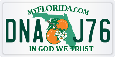 FL license plate DNAJ76