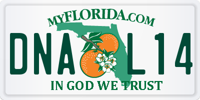 FL license plate DNAL14