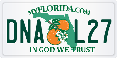 FL license plate DNAL27