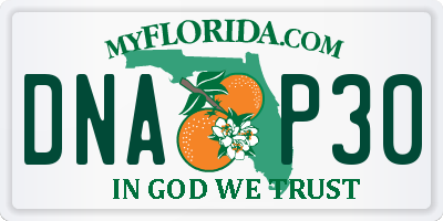 FL license plate DNAP30