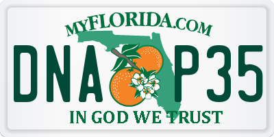 FL license plate DNAP35