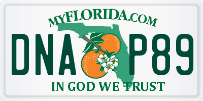 FL license plate DNAP89