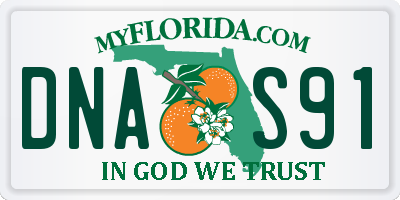 FL license plate DNAS91