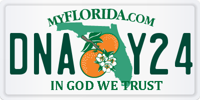 FL license plate DNAY24