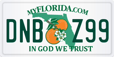 FL license plate DNBZ99