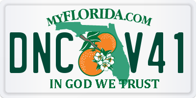 FL license plate DNCV41