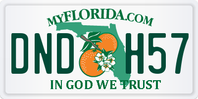 FL license plate DNDH57
