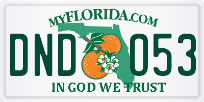 FL license plate DNDO53