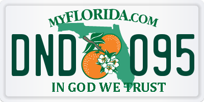 FL license plate DNDO95