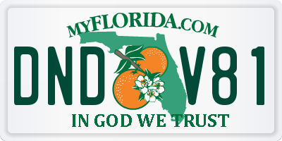 FL license plate DNDV81