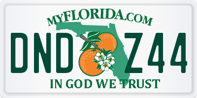 FL license plate DNDZ44