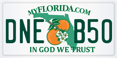 FL license plate DNEB50