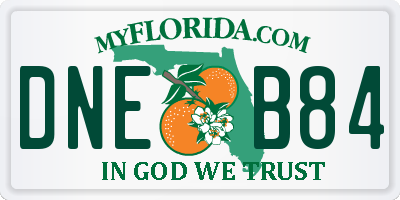 FL license plate DNEB84