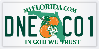 FL license plate DNEC01