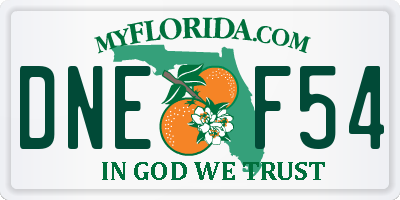 FL license plate DNEF54