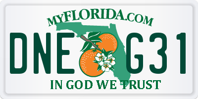 FL license plate DNEG31
