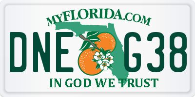 FL license plate DNEG38