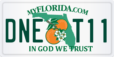 FL license plate DNET11