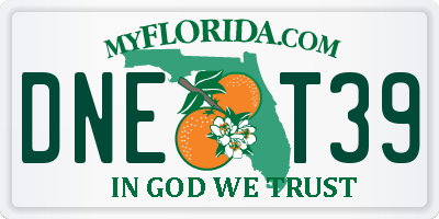 FL license plate DNET39