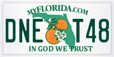 FL license plate DNET48