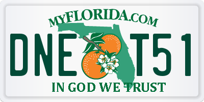 FL license plate DNET51