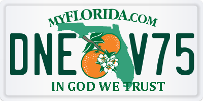 FL license plate DNEV75