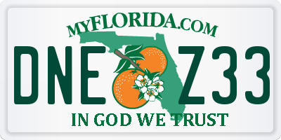 FL license plate DNEZ33