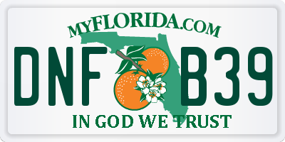 FL license plate DNFB39