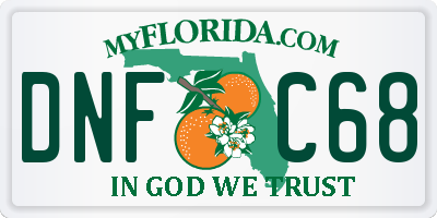 FL license plate DNFC68