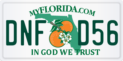 FL license plate DNFD56
