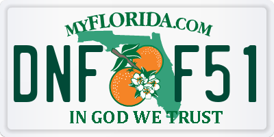 FL license plate DNFF51