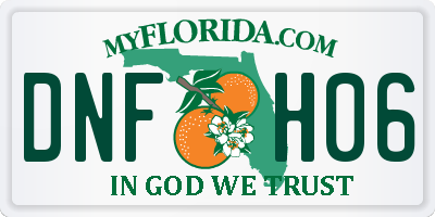 FL license plate DNFH06