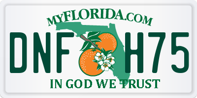 FL license plate DNFH75