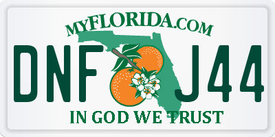 FL license plate DNFJ44
