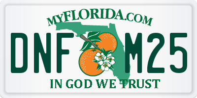 FL license plate DNFM25