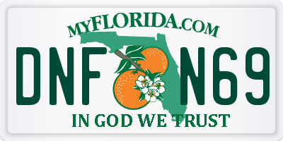 FL license plate DNFN69