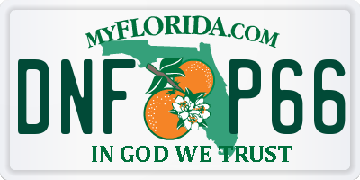FL license plate DNFP66