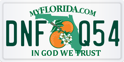 FL license plate DNFQ54