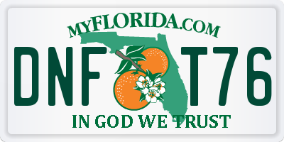FL license plate DNFT76