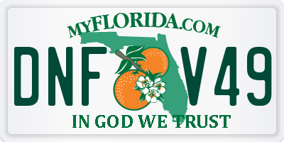 FL license plate DNFV49