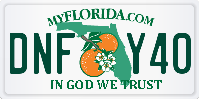 FL license plate DNFY40