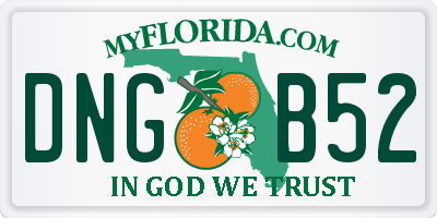 FL license plate DNGB52