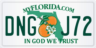 FL license plate DNGJ72