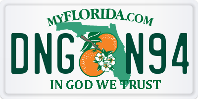 FL license plate DNGN94