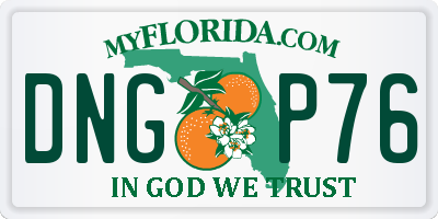 FL license plate DNGP76