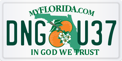 FL license plate DNGU37