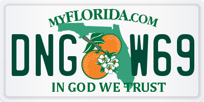 FL license plate DNGW69